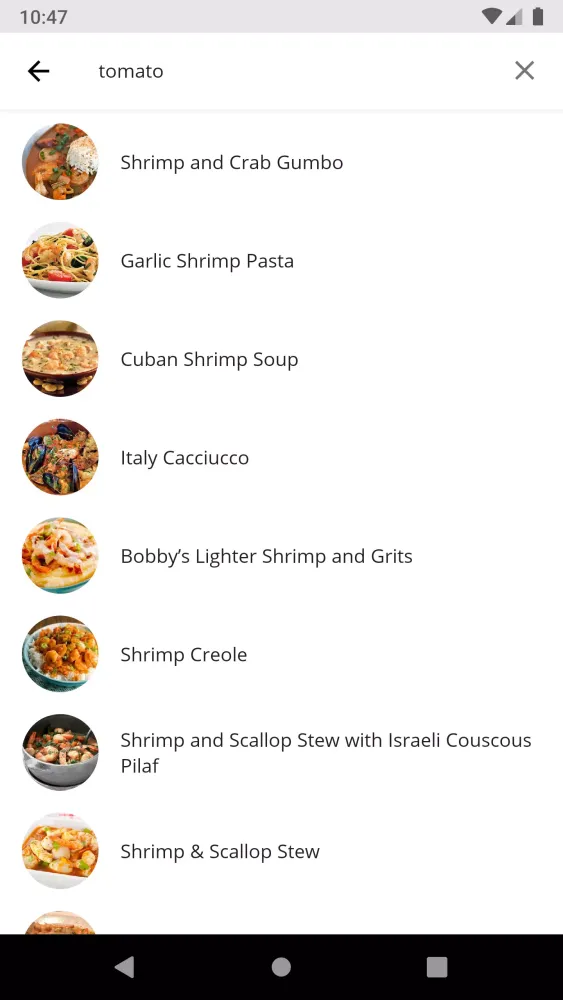 Screenshot di Seafood Recipes