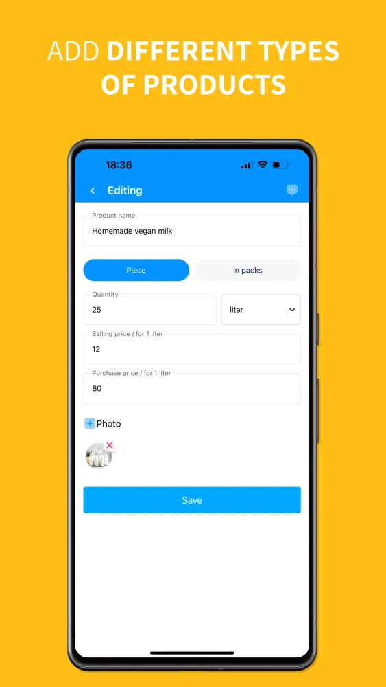 Captures d'écran de Inventory app, sales, invoices
