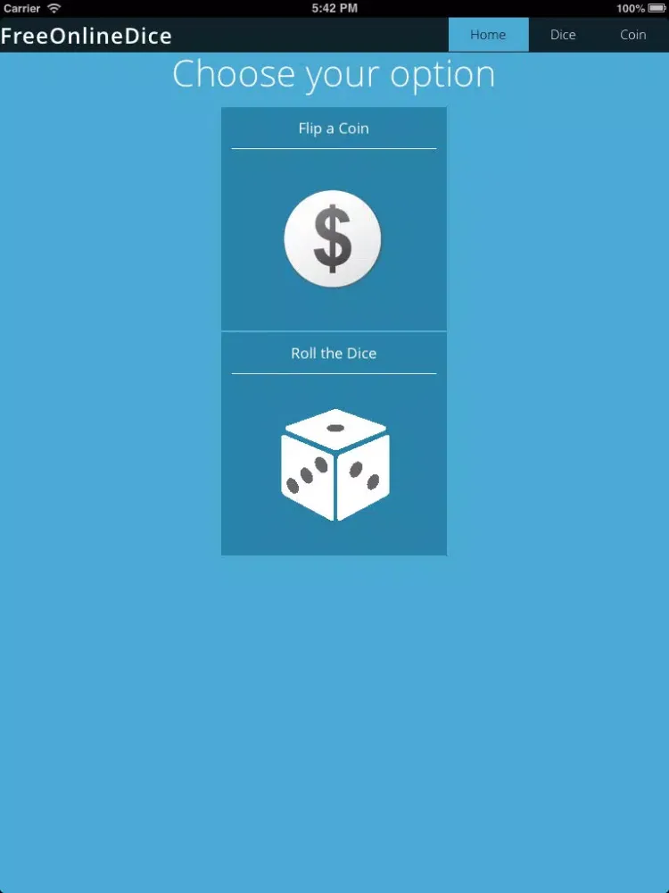 Dice Coin iPad 應用截圖