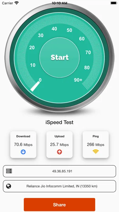 iSpeed Test स्क्रीनशॉट
