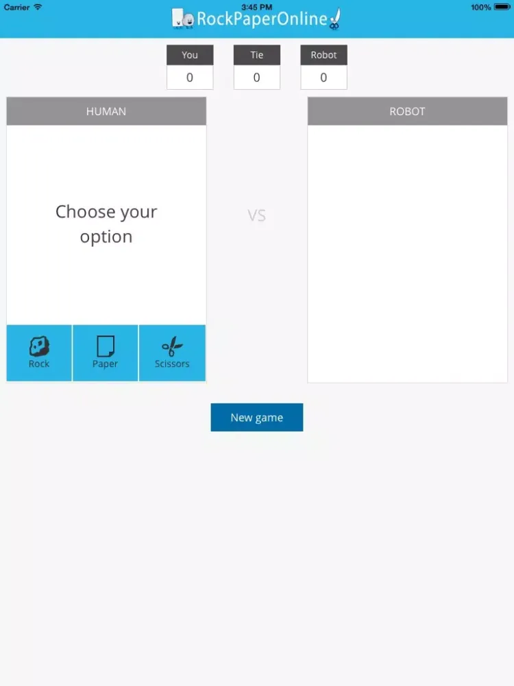 Rock Paper Game iPad  Screenshots