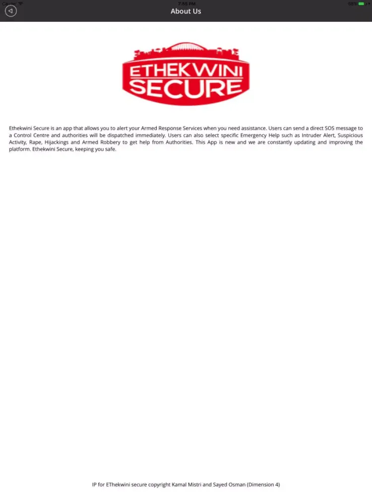 Screenshot di Ethekwini Secure iPad 