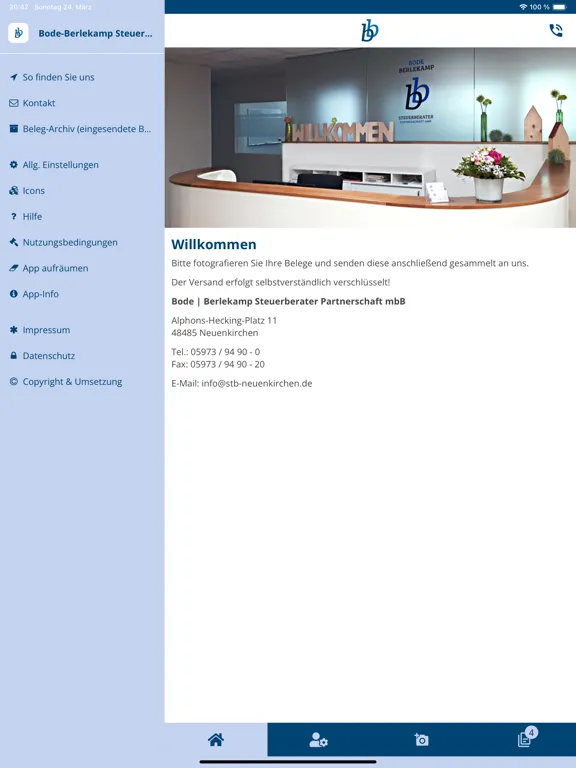 Steuerberater Bode-Berlekamp iPad 应用截图