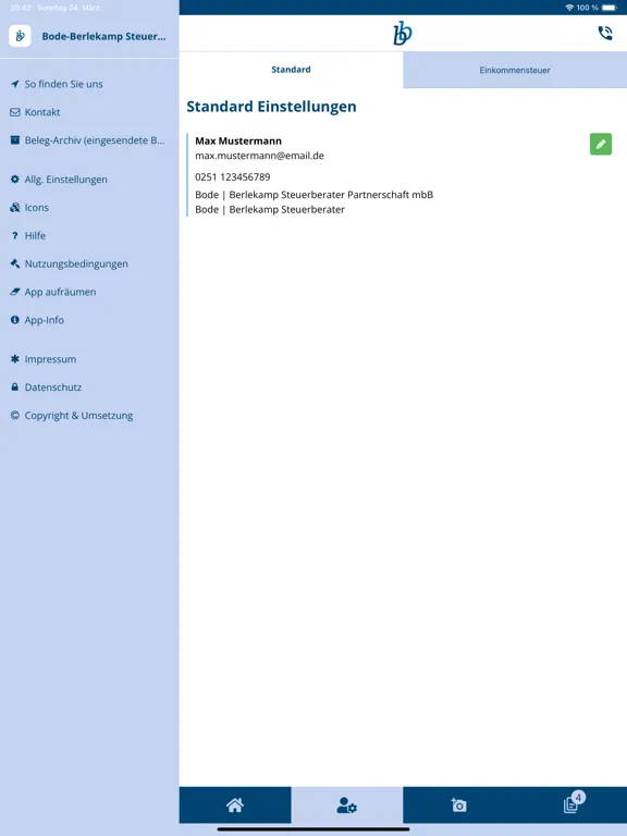 Steuerberater Bode-Berlekamp iPad 应用截图