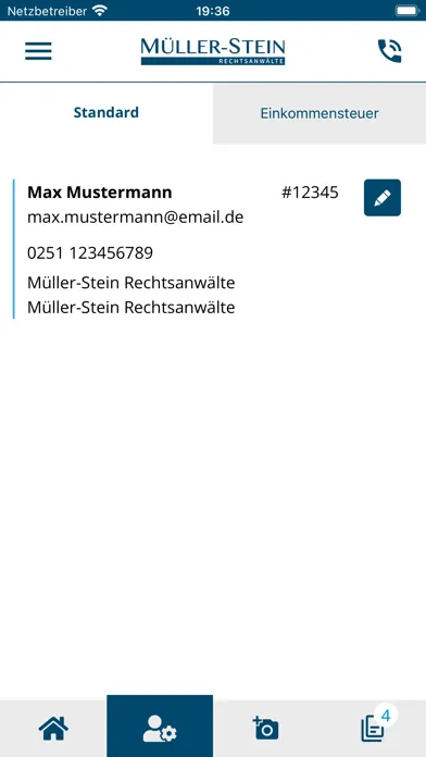 Müller-Stein Rechtsanwälte سکرین شاٹس