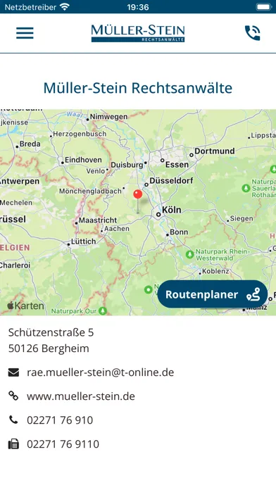 Müller-Stein Rechtsanwälte سکرین شاٹس