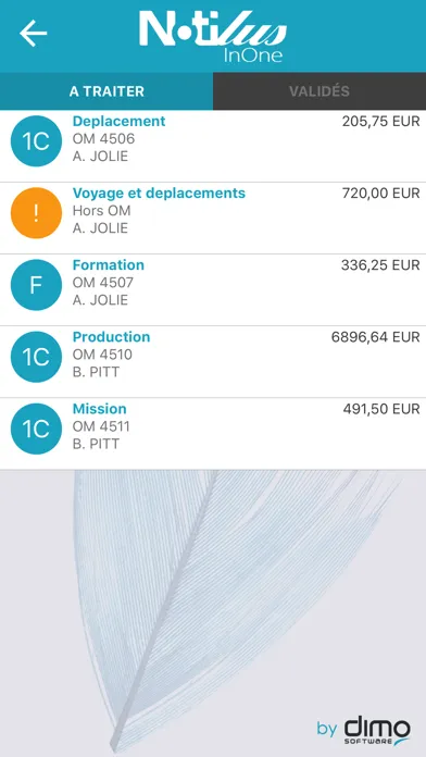 Captures d'écran de Notilus InOne