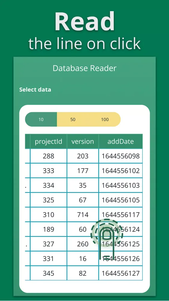Database reader سکرین شاٹس