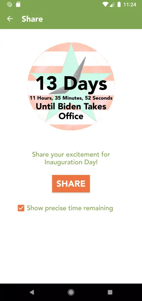 Screenshot di Biden Time