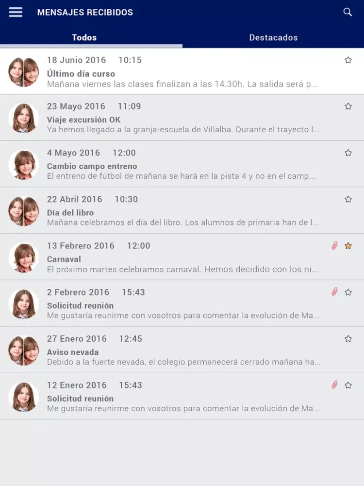 Capturas de pantalla de MensaSEK Colegio Int. Levante iPad 