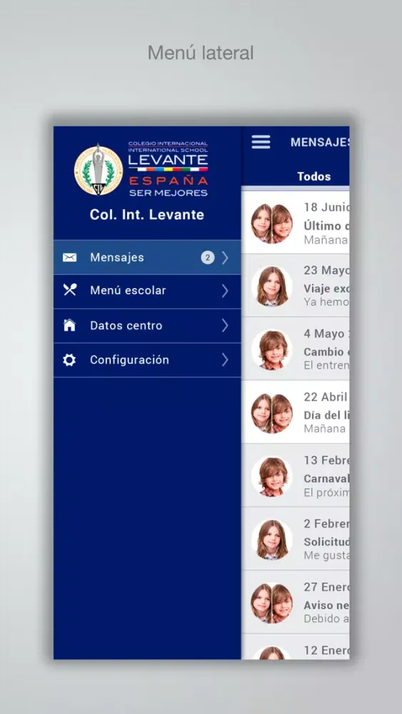 Capturas de pantalla de MensaSEK Colegio Int. Levante