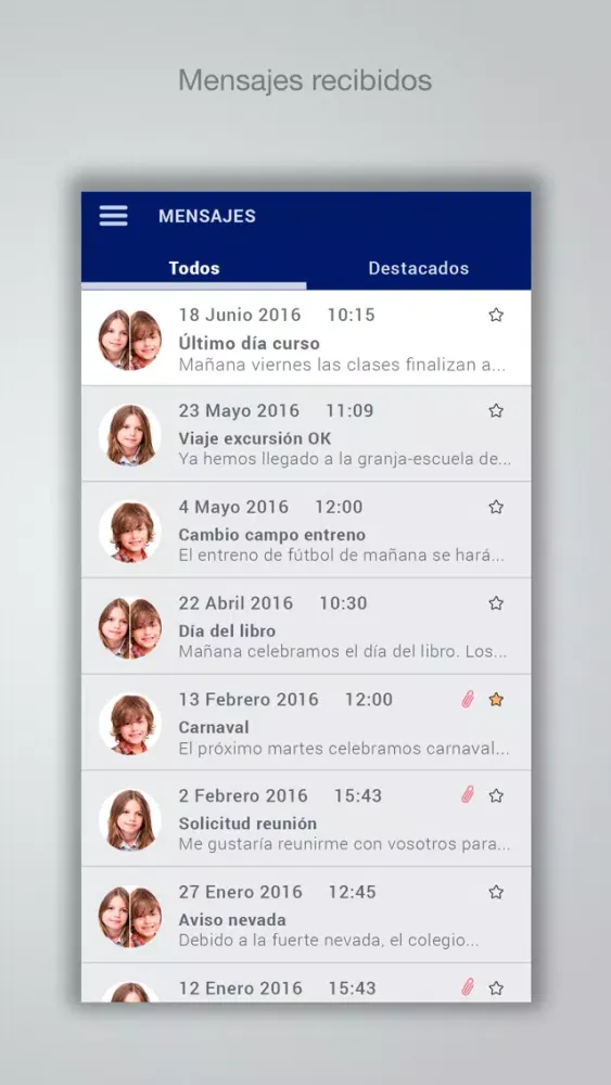 Capturas de pantalla de MensaSEK Colegio Int. Levante