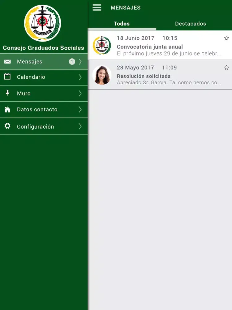 Graduados Sociales iPad  Screenshots