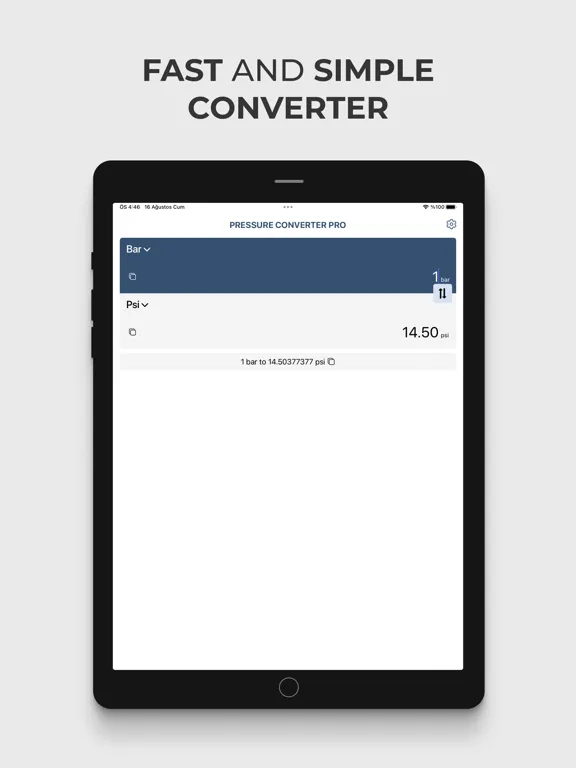Capturas de pantalla de Pressure Converter Psi Bar Pas iPad 