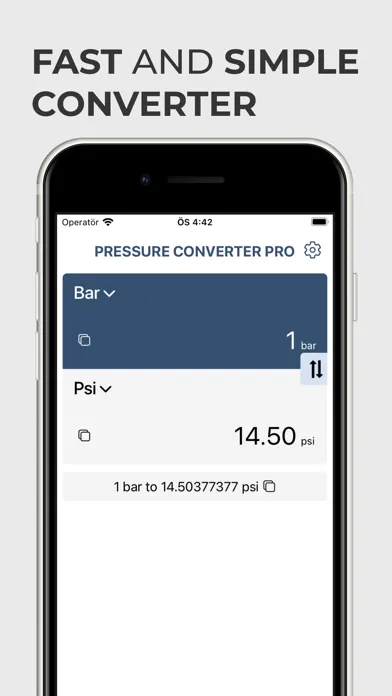 Capturas de pantalla de Pressure Converter Psi Bar Pas