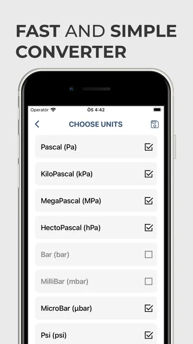 Capturas de pantalla de Pressure Converter Psi Bar Pas