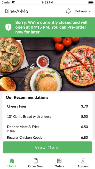 DineAMo Screenshots