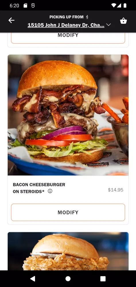 Tangkapan layar Bad Daddy's Burger Bar