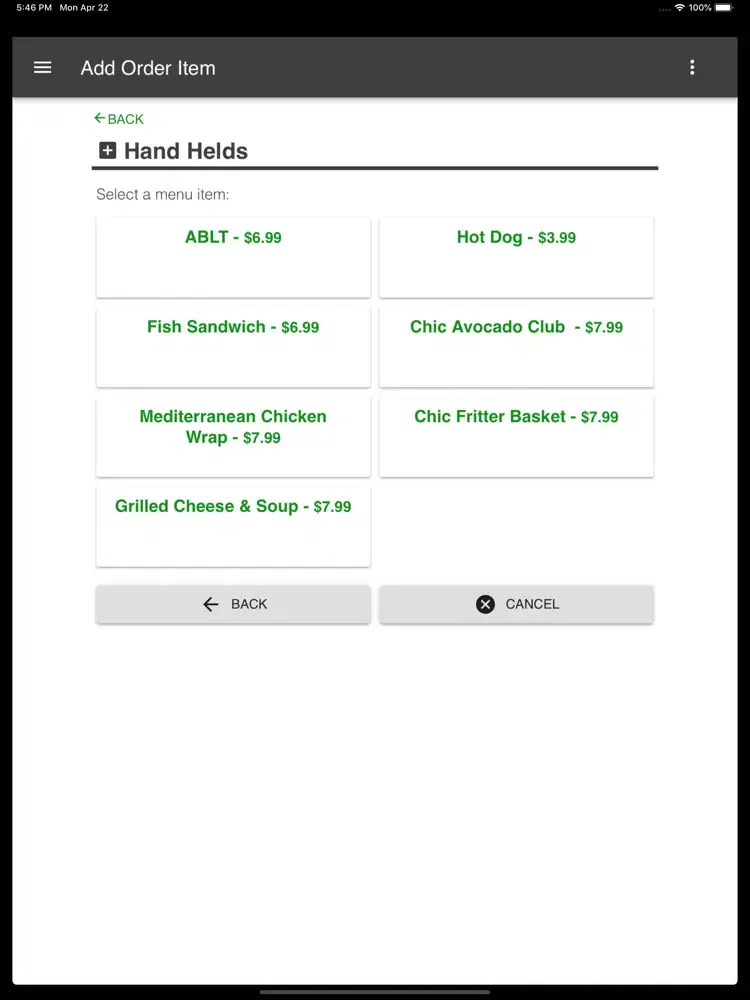 The Burger Joint iPad 应用截图