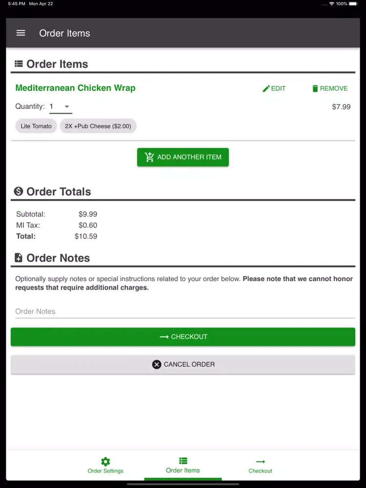 The Burger Joint iPad 应用截图
