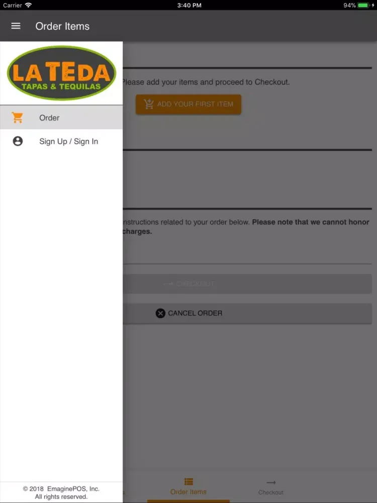 Lateda Tapas & Tequilas iPad 應用截圖