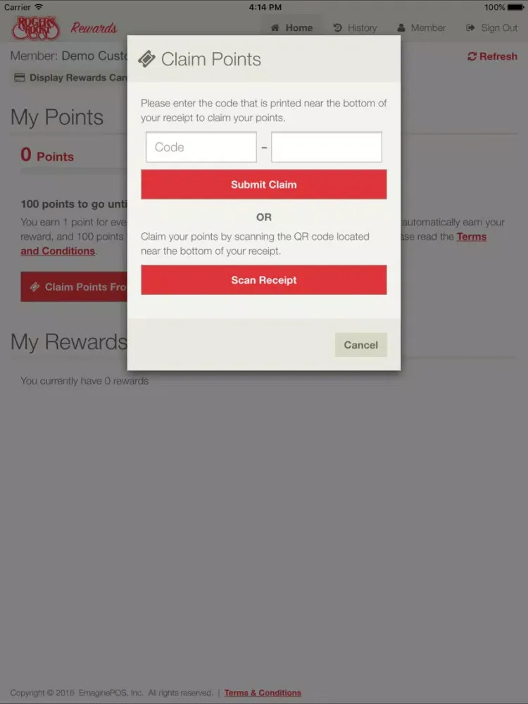 Zrzuty ekranu Roger's Roost Rewards iPad 