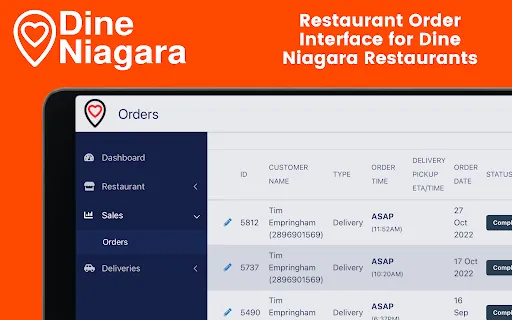 Capturas de tela do Dine Niagara - Restaurant