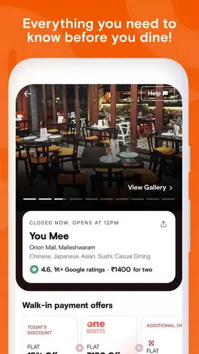 Capturas de pantalla de Dineout: Restaurant Offers