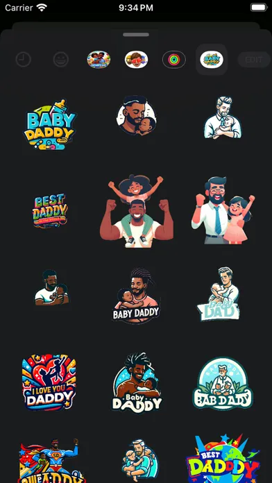 Captures d'écran de Baby Daddy Stickers