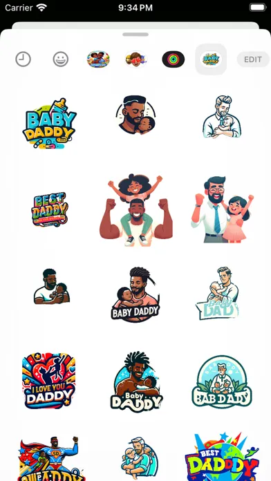 Captures d'écran de Baby Daddy Stickers