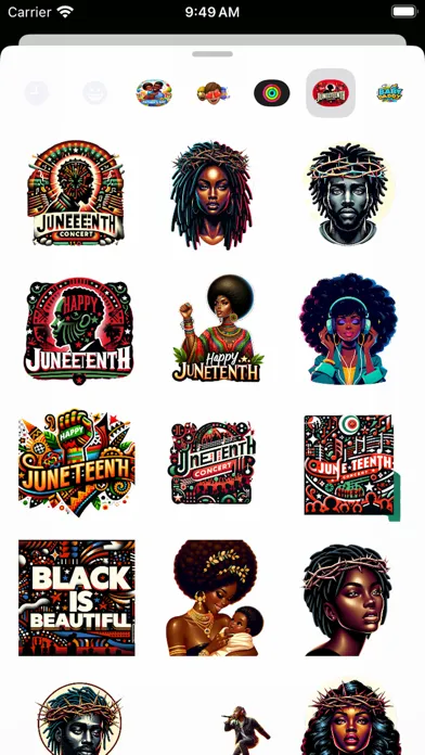 Juneteenth Concert Stickers स्क्रीनशॉट