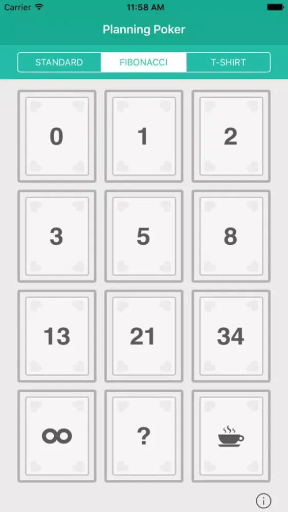 Tangkapan layar Agile Scrum Planning Poker