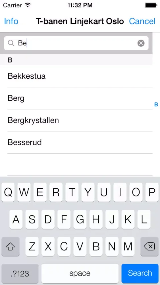 Capturas de pantalla de T-banen Linjekart Oslo