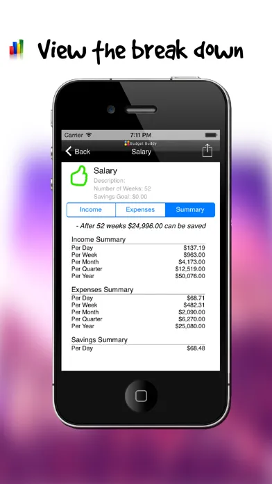 Captures d'écran de Budget Buddy