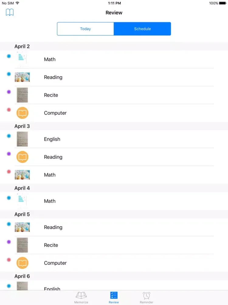 تصاویر Super Memorize iPad 
