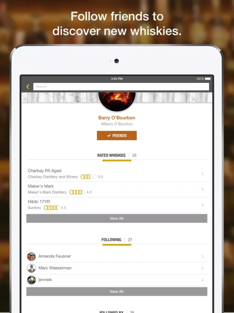 Ảnh chụp màn hình của Barreled: The Social World of Whiskey Reviews iPad 