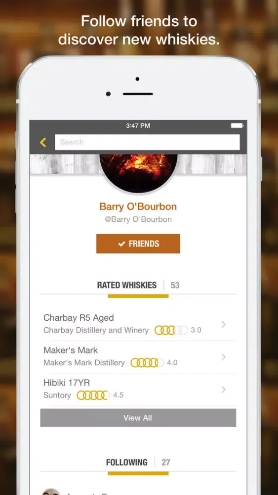Ảnh chụp màn hình của Barreled: The Social World of Whiskey Reviews