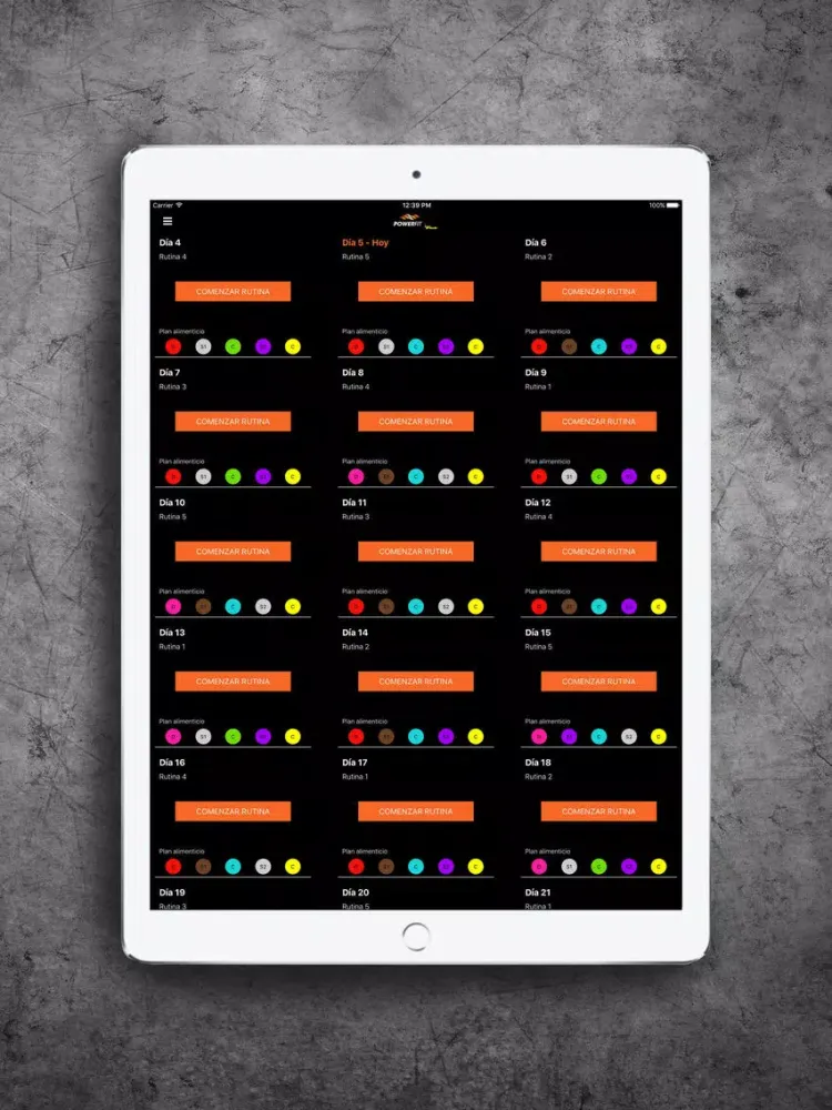 Reto Powerfit iPad 应用截图