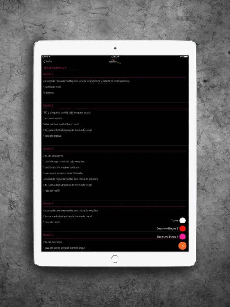 Reto Powerfit iPad 应用截图