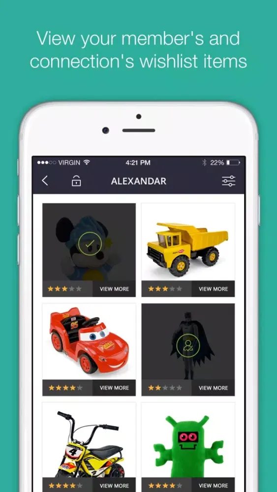 Screenshot di WishPix – Social Registry – Gift List App