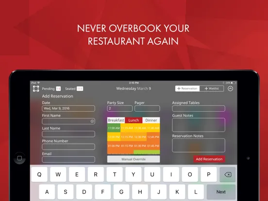 Rezku Restaurant Reservations iPad  Screenshots