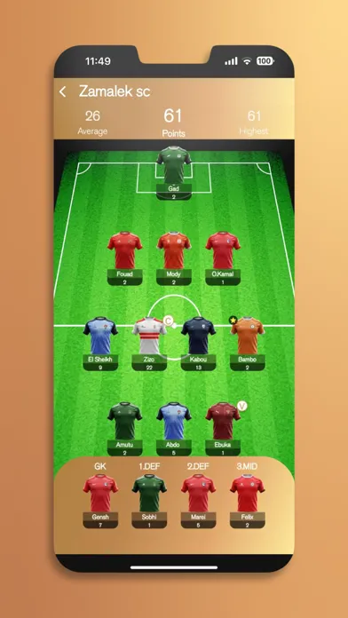 ภาพหน้าจอของ Fantasy Leagues