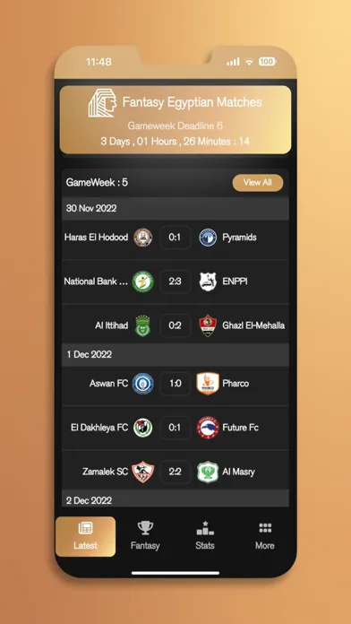ภาพหน้าจอของ Fantasy Leagues