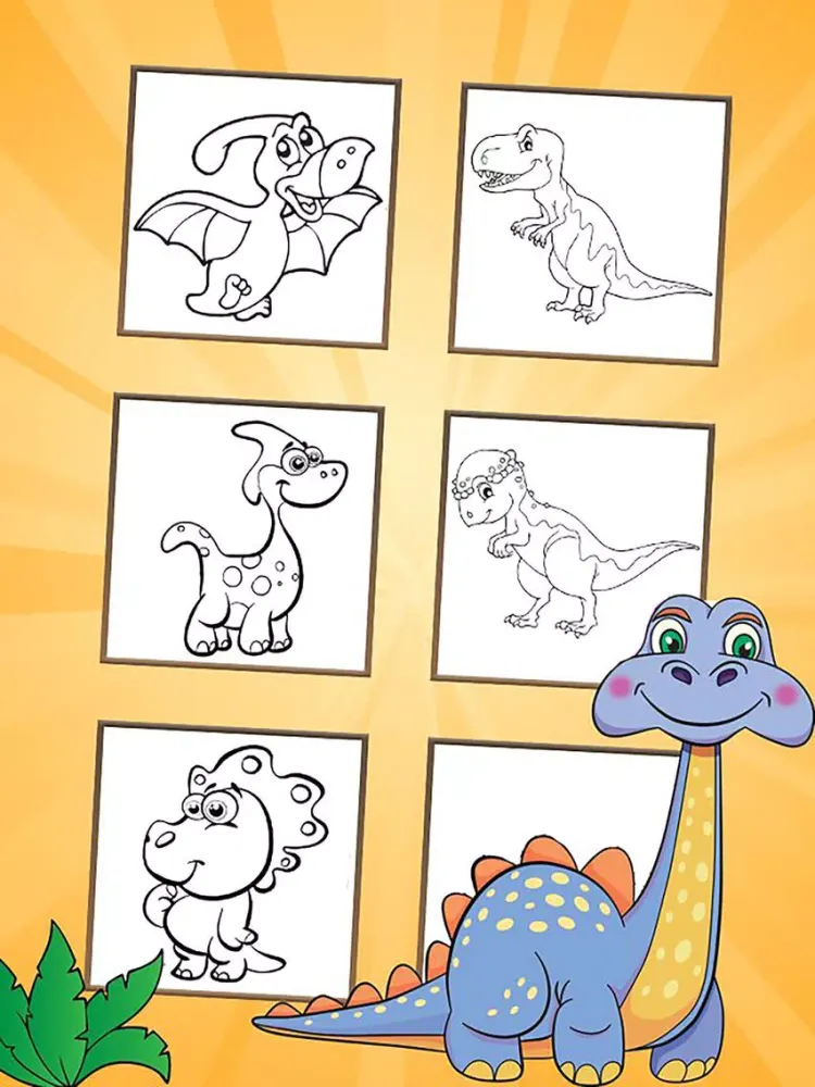 Coloring Book for Dinosaur iPad 应用截图