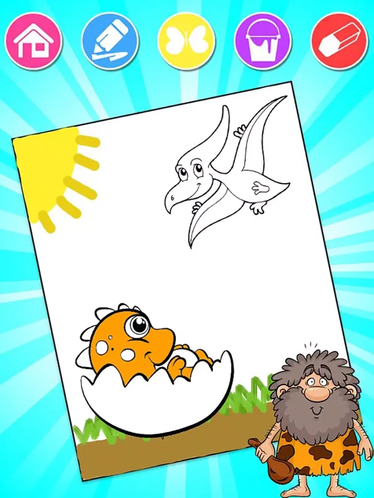 Coloring Book for Dinosaur iPad 应用截图
