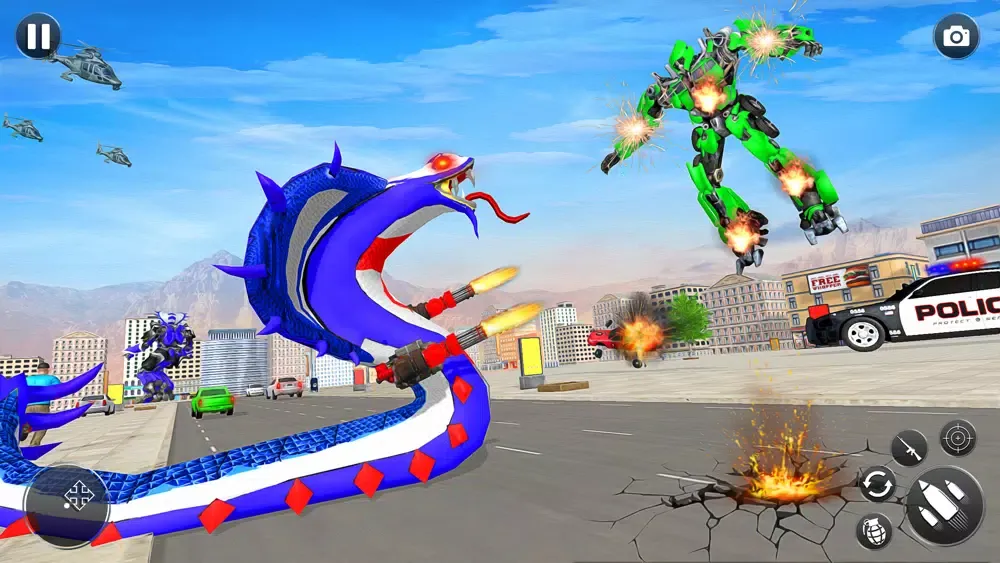 Snake Robot Car Transform Game स्क्रीनशॉट