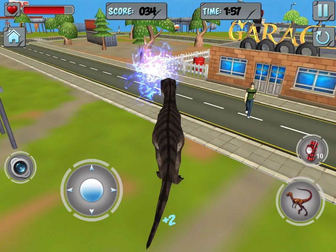 Dino Grand City Destroy 3d Simulator iPad 应用截图