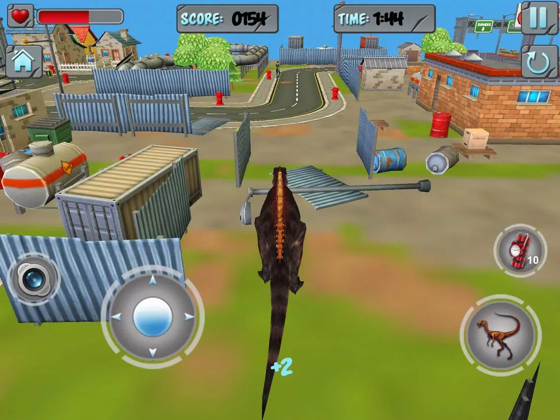 Dino Grand City Destroy 3d Simulator iPad 应用截图
