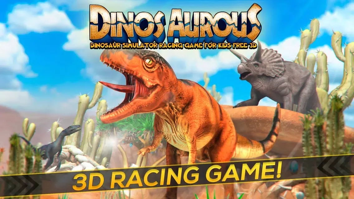 Tangkapan skrin Dinos Aurous: Jurassic Racing