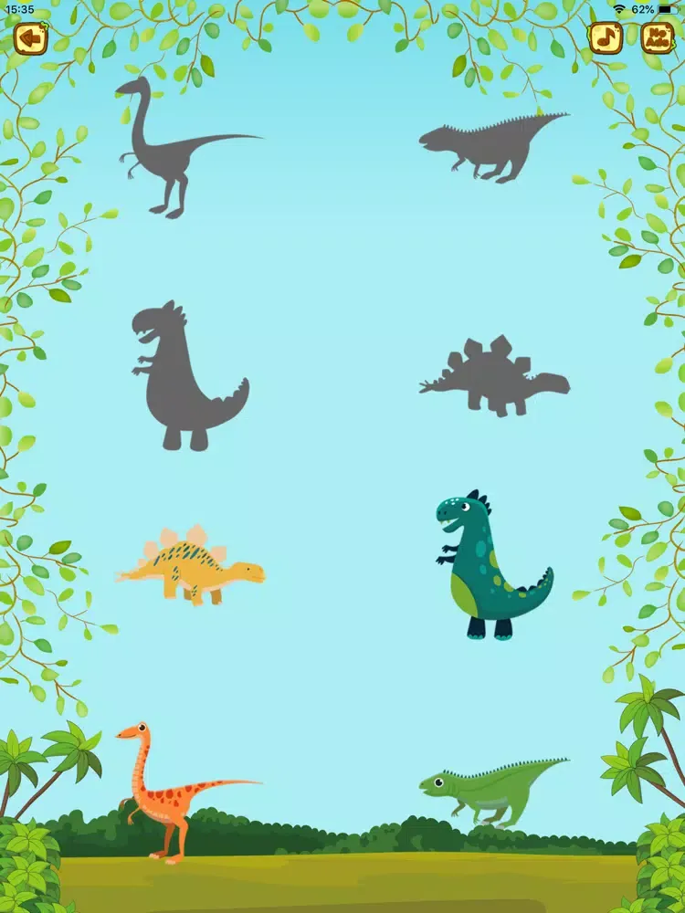 Ảnh chụp màn hình của Dinosaur Small Puzzle Games iPad 